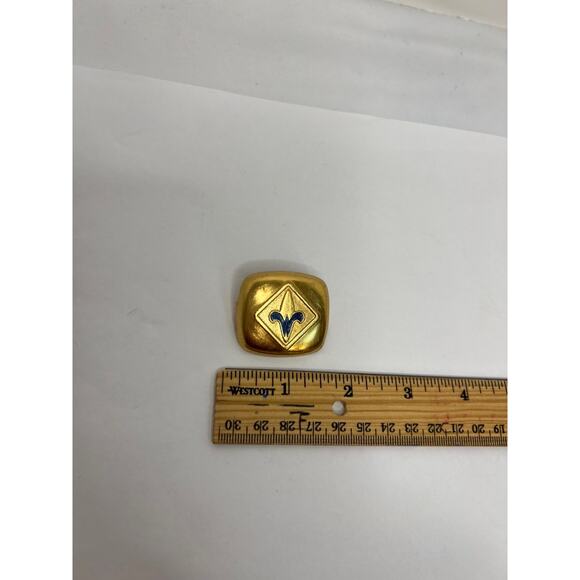 Vintage Gold Brass Boy Scout Neck Scarf Tie Slide Bolo Holder Cub Scouts - Picture 3 of 5